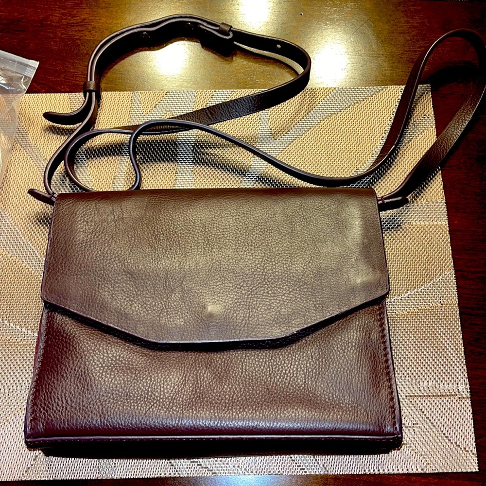 Chocolate Leather Crossbody Purse